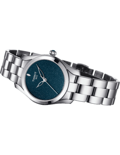 Tissot T Wave Donna Blue Dial Silver Steel Strap Watch For Women - T112.210.11.041.00 Buy Now By Tissot