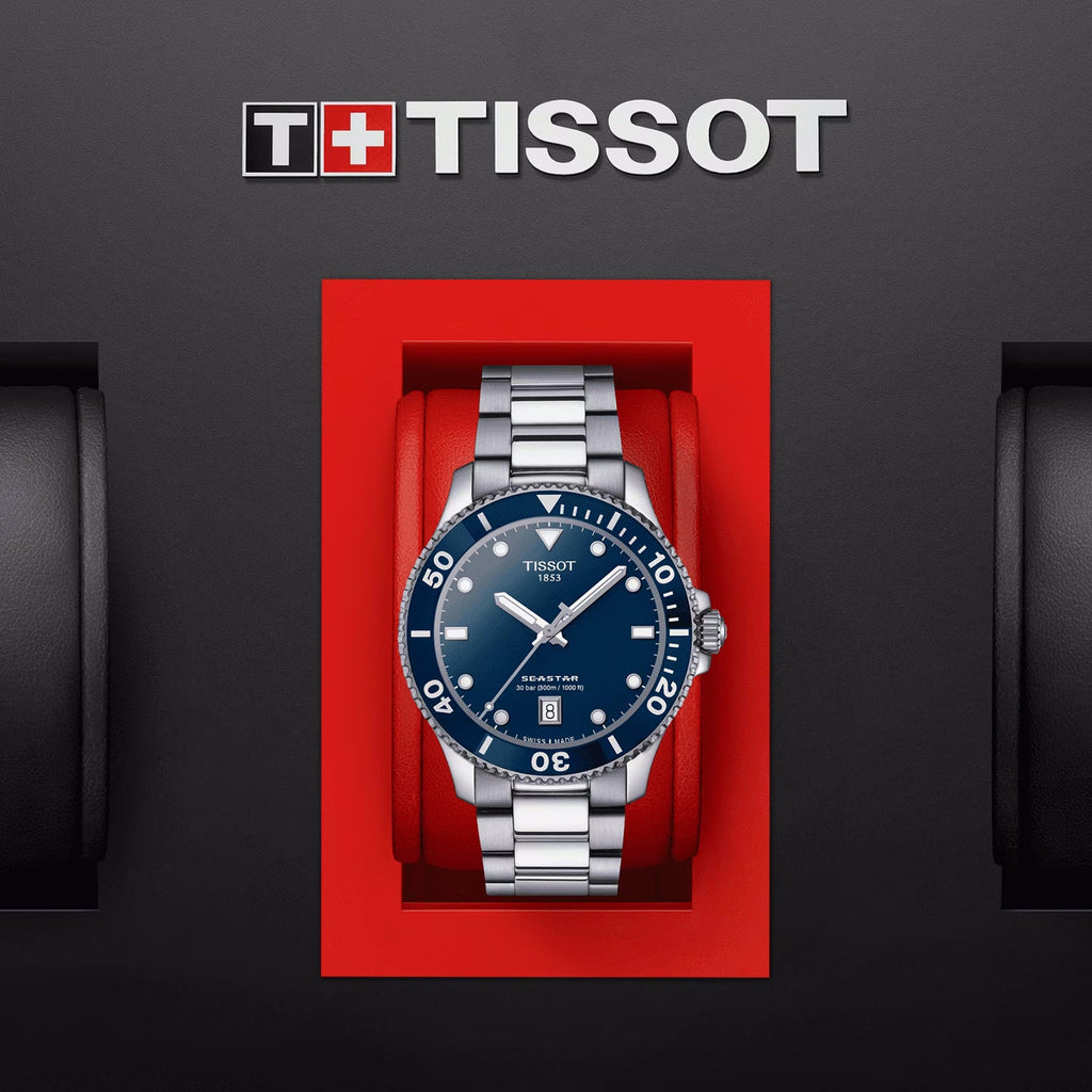 Tissot Seastar 1000 Blue Dial Silver Steel Strap Watch For Men - T120.410.11.041.00 Buy Now By Tissot
