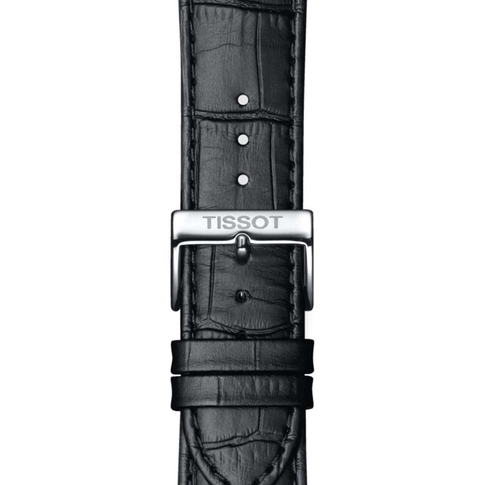 Tissot Carson Premium Automatic Lady Silver Dial Black Leather Strap Watch for Women - T122.207.16.033.00 Buy Now By Tissot