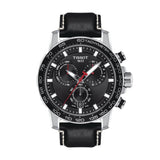 Tissot Supersport Chrono Black Dial Black Leather Strap Watch for Men - T125.617.16.051.00 Buy Now By Tissot