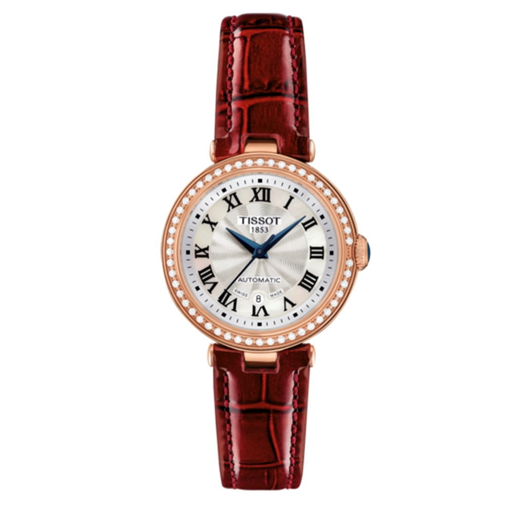 Tissot Bellissima Small Lady Diamonds Silver Dial Brown Leather Strap Watch For Women - T126.207.66.113.00 Buy Now By Tissot
