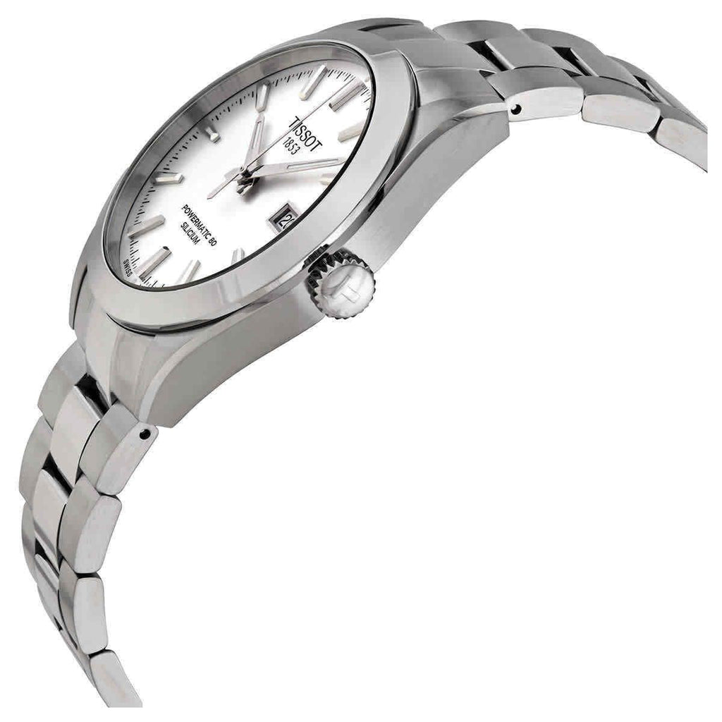 Tissot Gentleman Powermatic 80 Silicium Silver Dial Silver Steel Strap Watch For Men - T127.407.11.031.00 Buy Now By Tissot