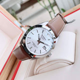 Tissot Gentleman Powermatic 80 Silicium Silver Dial Brown Leather Strap Watch For Men - T127.407.16.031.00 Buy Now By Tissot