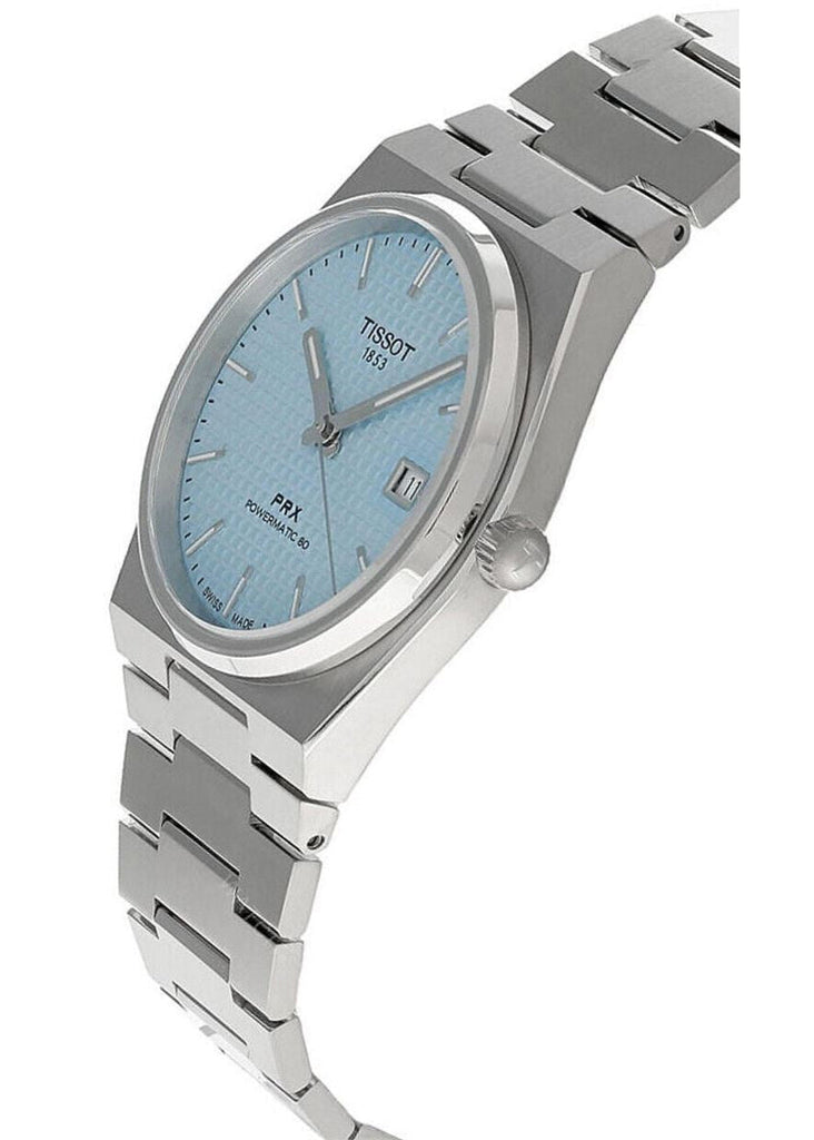 Tissot PRX Powermatic 80 Ice Blue Tiffany Dial Silver Steel Strap Watch for Men - T137.407.11.351.00 Buy Now By Tissot