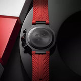 Tissot T Race Chronograph Black Dial Red Rubber Strap Watch For Men - T141.417.37.057.01