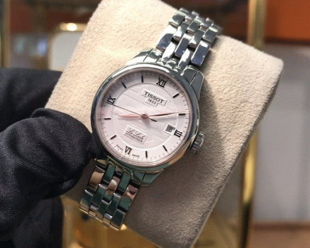 Tissot Le Locle Automatic Double Happiness Lady Silver Dial Silver Steel Strap Watch For Women - T41.1.183.35 Buy Now By Tissot