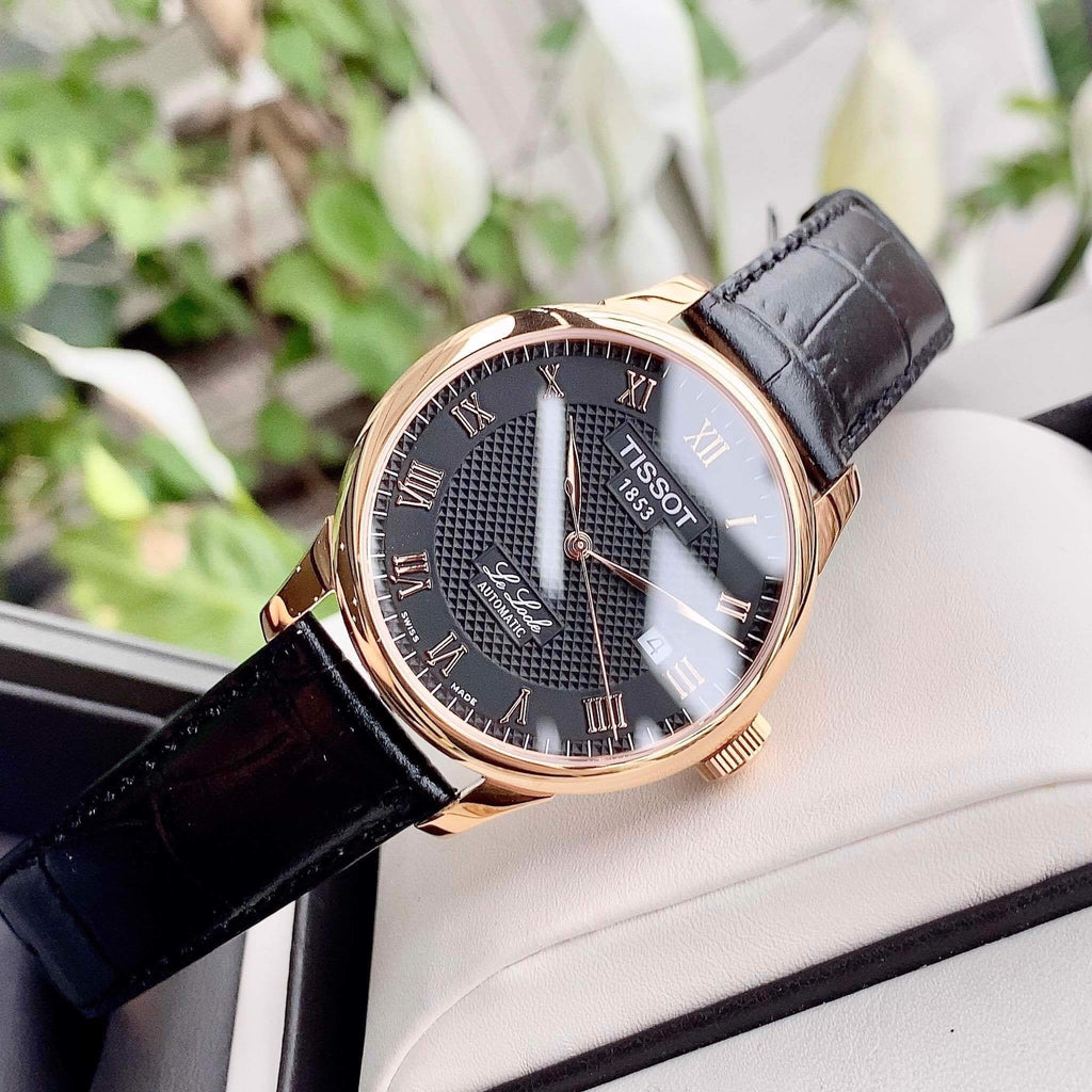 Tissot T Classic Le Locle Automatic Black Dial Black Leather Strap Watch For Men - T41.5.423.53 Buy Now By Tissot