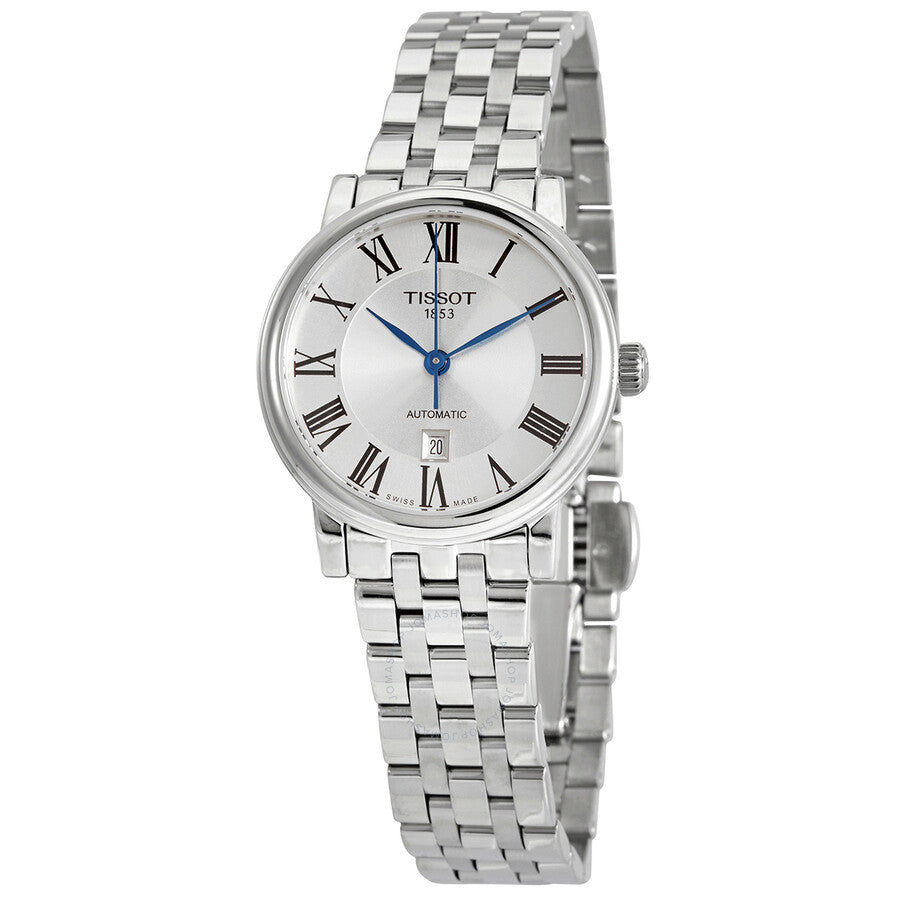 Tissot T Classic Carson Premium Automatic Lady Silver Dial Silver Steel Strap Watch for Women - T122.207.11.033.00 Buy Now By Tissot