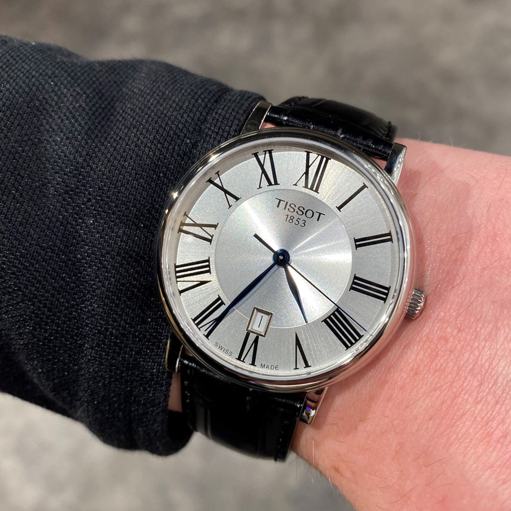 Tissot Carson Premium Silver Dial Black Leather Strap Watch For Men - T122.410.16.033.00 Buy Now By Tissot