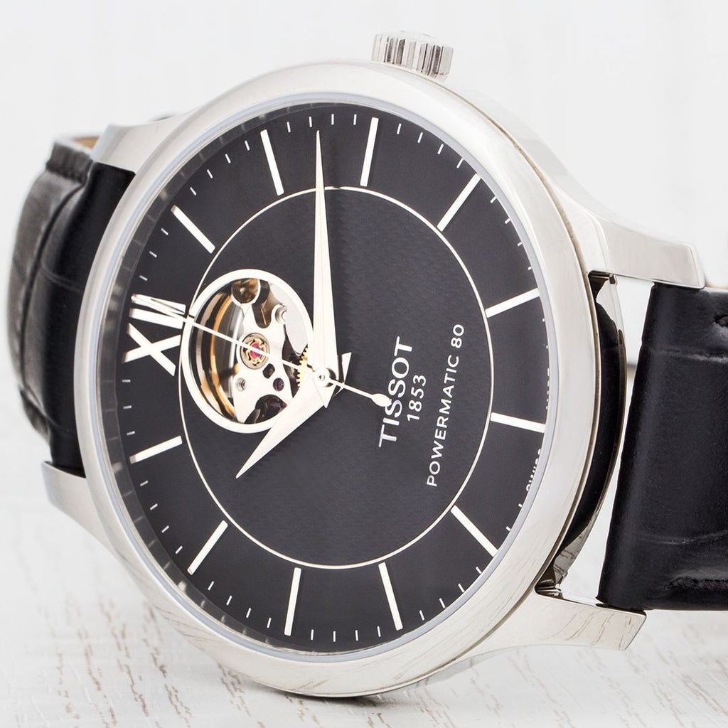 Tissot Tradition Powermatic 80 Open Heart Automatic Watch For Men - T063.907.16.058.00 Buy Now By Tissot