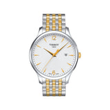 Tissot T Classic Tradition White Dial Two Tone Mesh Bracelet Watch for Women - T063.210.22.037.00 Buy Now By Tissot