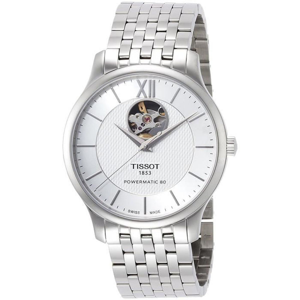 Tissot Tradition Powermatic 80 Open Heart Automatic Watch For Men - T063.907.11.038.00 Buy Now By Tissot