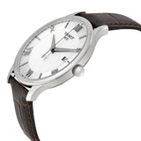 Tissot T Classic Tradition Silver Dial Brown Leather Strap Watch For Men - T063.610.16.038.00 Buy Now By Tissot