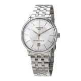 Tissot T Classic Carson Premium Powermatic 80 White Dial Silver Steel Strap Watch For Men - T122.407.11.031.00 Buy Now By Tissot