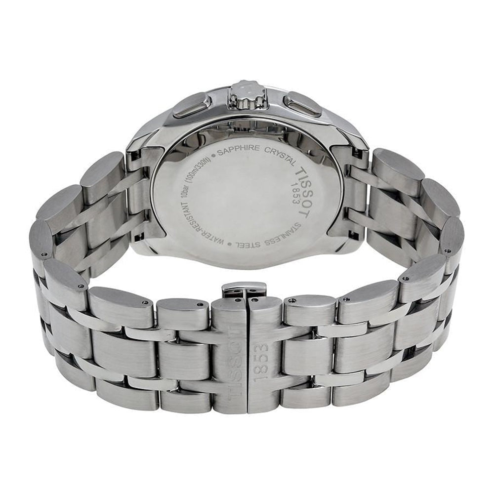 Tissot Couturier Chronograph Black Dial Silver Steel Strap Watch For Men - T035.617.11.051.00 Buy Now By Tissot