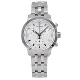 Tissot PRC 200 Chronograph White Dial Silver Steel Strap Watch For Men - T055.417.11.017.00 Buy Now By Tissot