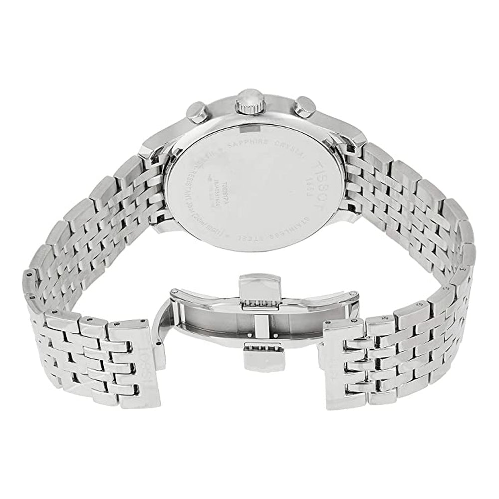 Tissot T Classic Tradition Chronograph Black Dial Silver Steel Strap Watch For Men - T063.617.11.067.00 Buy Now By Tissot