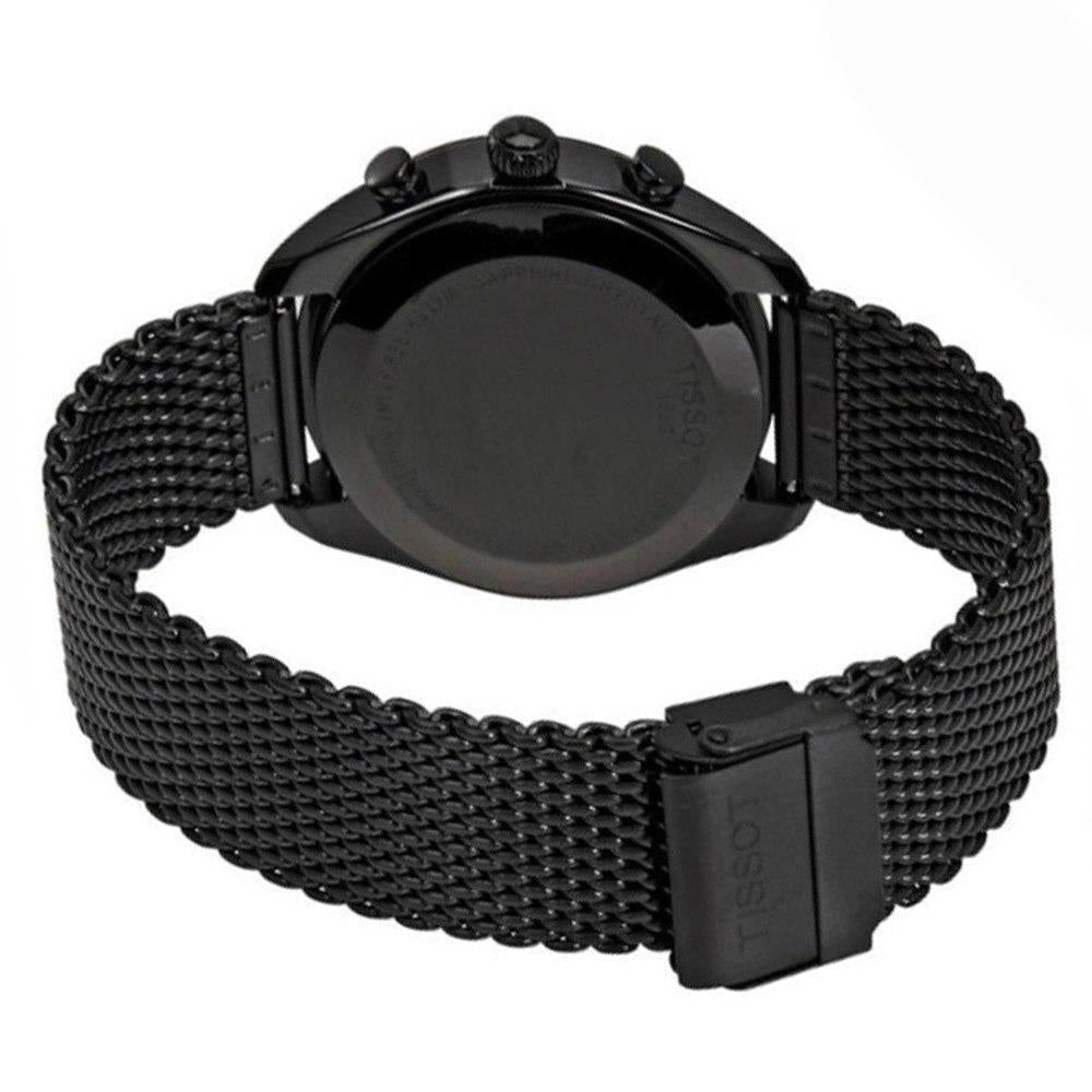 Tissot T Classic PR 100 Chronograph Black Dial Black Mesh Bracelet Watch For Men - T101.417.33.051.00 Buy Now By Tissot