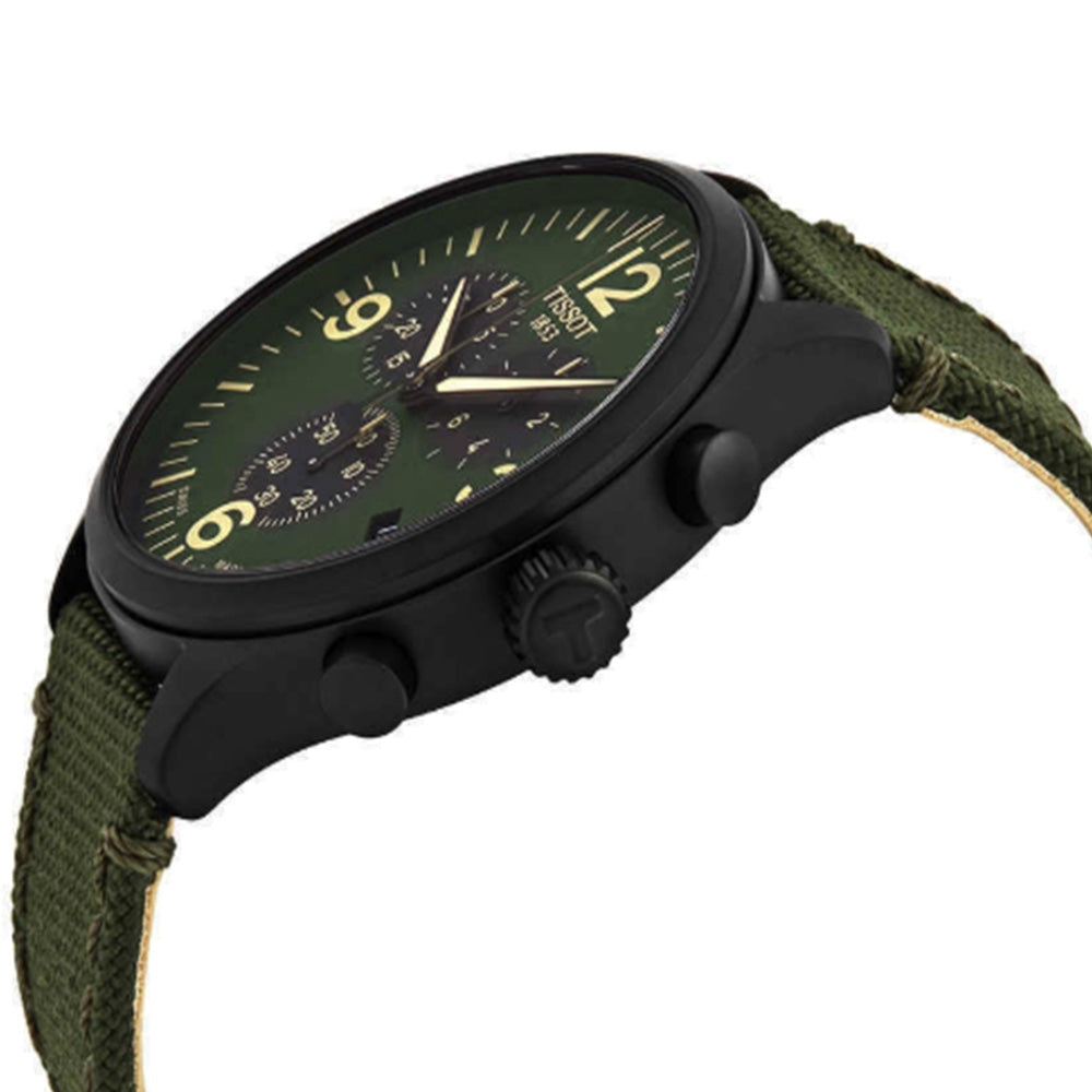 Tissot Chrono XL Green Dial Green NATO Strap Watch For Men - T116.617.37.097.00 Buy Now By Tissot