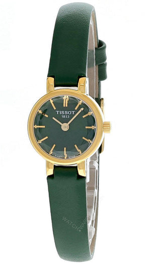 Tissot Lovely Round Green Mother of Pearl Dial Green Leather Strap Watch for Women - T140.009.36.091.00 Buy Now By Tissot