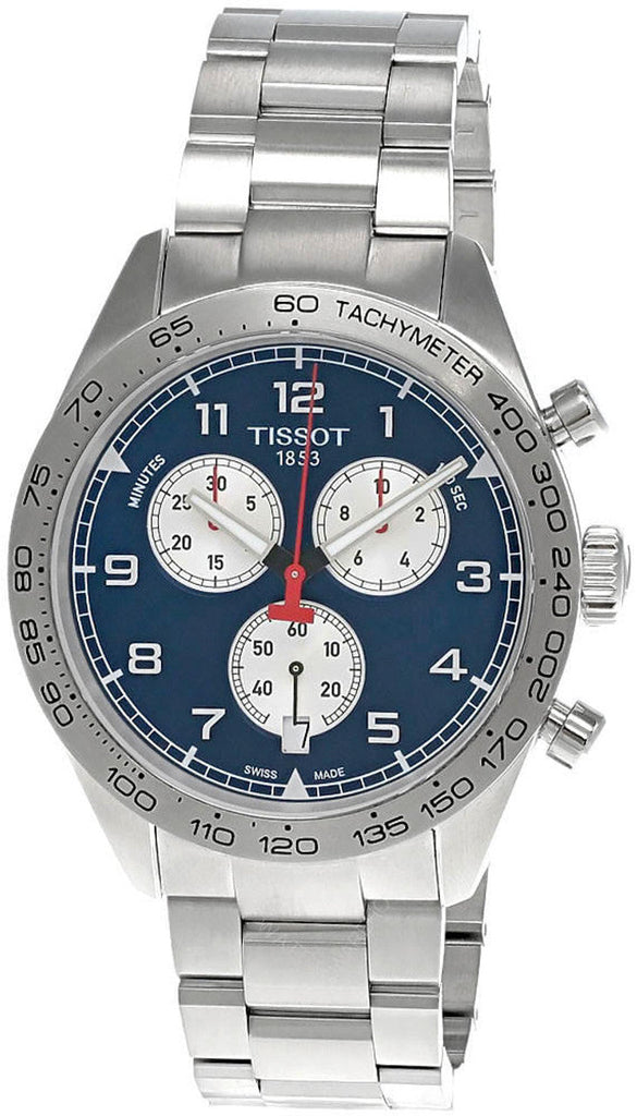 Tissot PRS 516 Chronograph Blue Dial Blue Steel Strap Watch for Men - T131.617.11.042.00 Buy Now By Tissot
