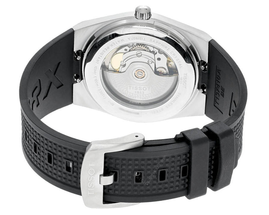 Tissot PRX Powermatic 80 Black Dial Black Rubber Strap Watch for Men - T137.407.17.051.00 Buy Now By Tissot