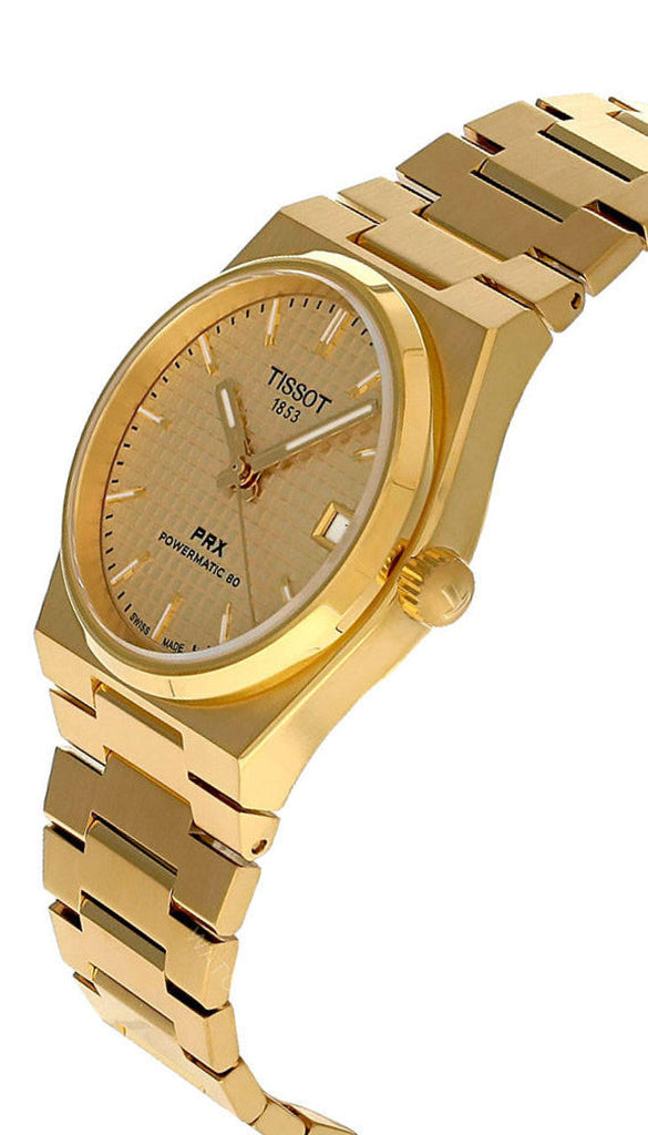 Tissot PRX Powermatic 80 Gold Dial Gold Steel Strap Watch for Men - T137.207.33.021.00 Buy Now By Tissot