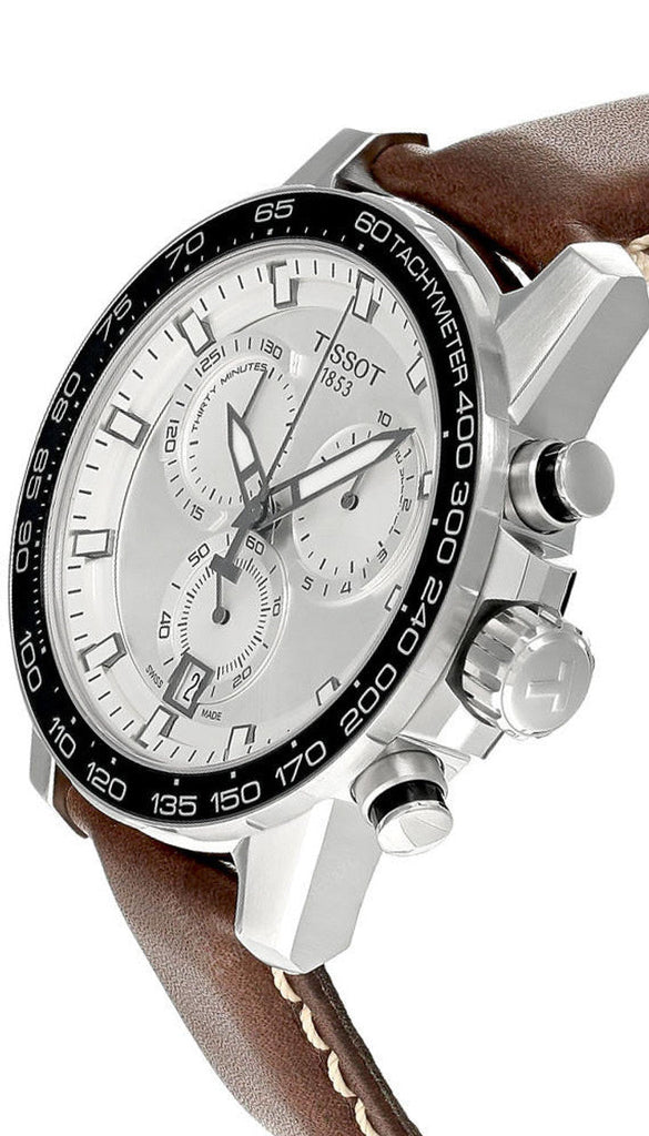 Tissot Supersport Chrono Silver Dial Brown Leather Strap Watch for Men - T125.617.16.031.00 Buy Now By Tissot