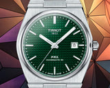 Tissot PRX Powermatic 80 Green Dial Silver Steel Strap Watch For Men - T137.407.11.091.00 Buy Now By Tissot