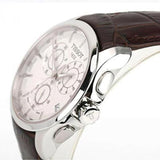 Tissot Couturier Chronograph White Dial Brown Leather Strap Watch For Men - T035.617.16.031.00 Buy Now By Tissot