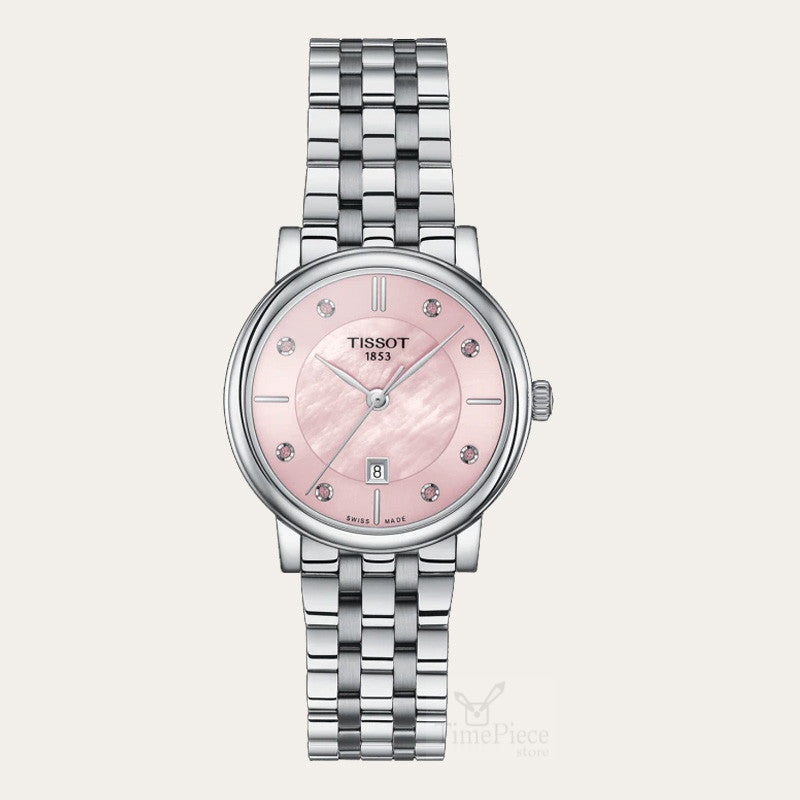 Tissot T Classic Carson Premium Pink Dial Silver Steel Strap Watch for Women - T122.210.11.159.00 Buy Now By Tissot