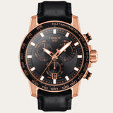 Tissot Supersport Chrono Black Dial Black Leather Strap Watch for Men - T125.617.36.051.00 Buy Now By Tissot