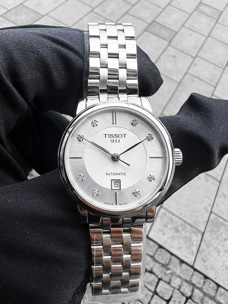 Tissot Carson Premium Automatic Lady Diamonds Silver Dial Silver Steel Strap Watch for Women - T122.207.11.036.00 Buy Now By Tissot
