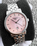 Tissot T Classic Carson Premium Pink Dial Silver Steel Strap Watch for Women - T122.210.11.159.00 Buy Now By Tissot