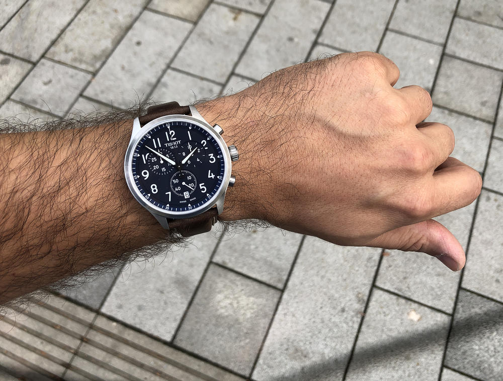 Tissot Chrono XL Vintage Blue Dial Brown Leather Strap Watch For Men - T116.617.16.042.00 Buy Now By Tissot