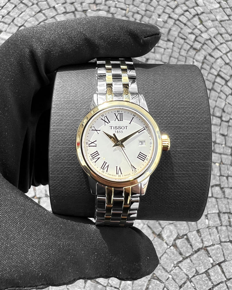 Tissot Classic Dream Lady Gold Dial Two Tone Steel Strap Watch For Women - T129.210.22.263.00 Buy Now By Tissot