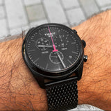 Tissot T Classic PR 100 Chronograph Black Dial Black Mesh Bracelet Watch For Men - T101.417.33.051.00 Buy Now By Tissot