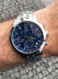 Tissot PRC 200 Chronograph Quartz Blue Dial Silver Steel Strap Watch For Men - T114.417.11.047.00 Buy Now By Tissot