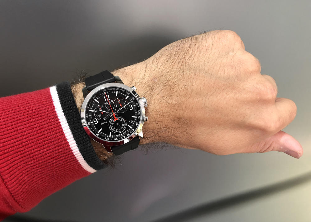 Tissot PRC 200 Chronograph Black Dial Black Rubber Strap Watch for Men - T114.417.17.057.00 Buy Now By Tissot