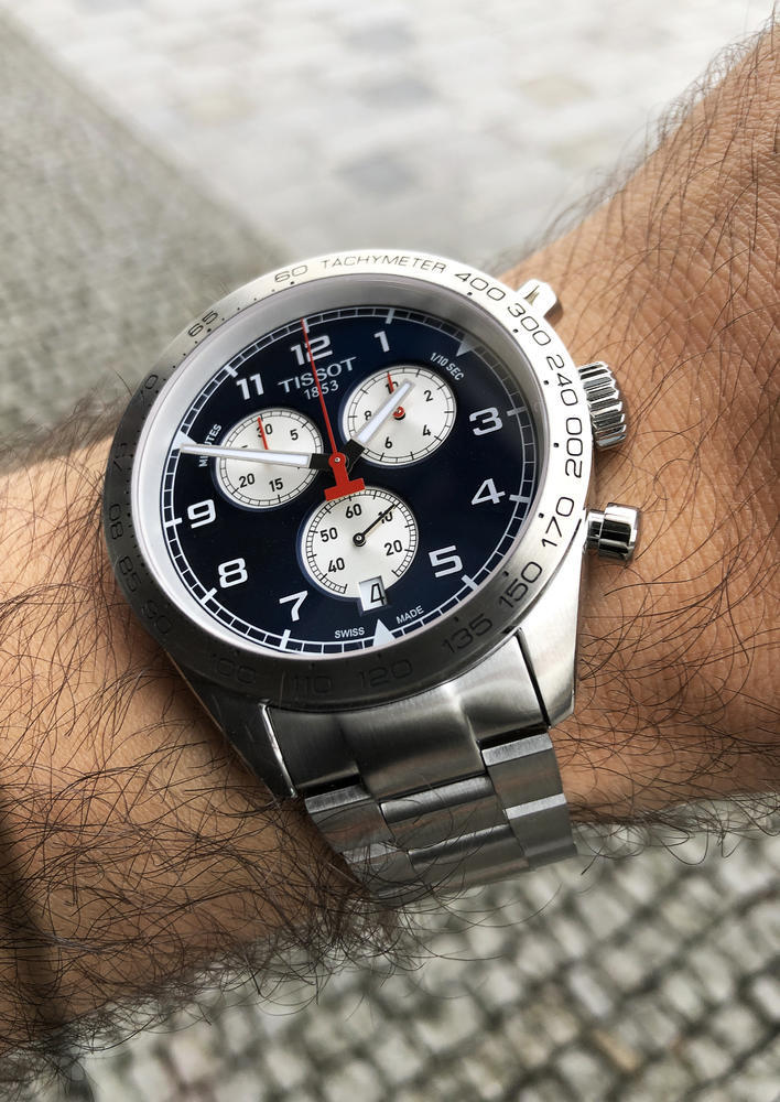 Tissot PRS 516 Chronograph Blue Dial Blue Steel Strap Watch for Men - T131.617.11.042.00 Buy Now By Tissot