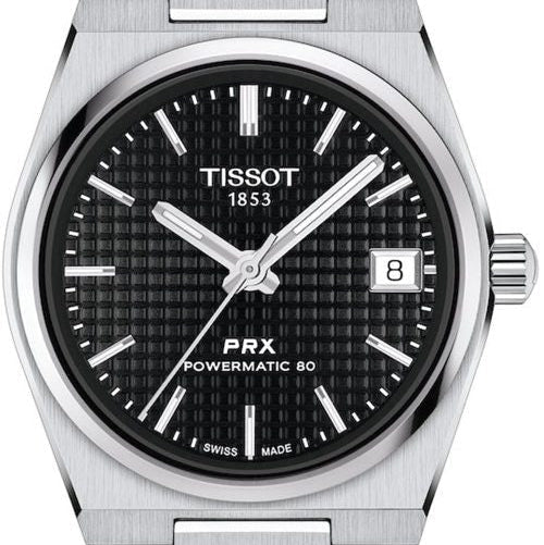 Tissot PRX Powermatic 80 Black Dial Silver Steel Strap Watch for Men - T137.207.11.051.00 Buy Now By Tissot