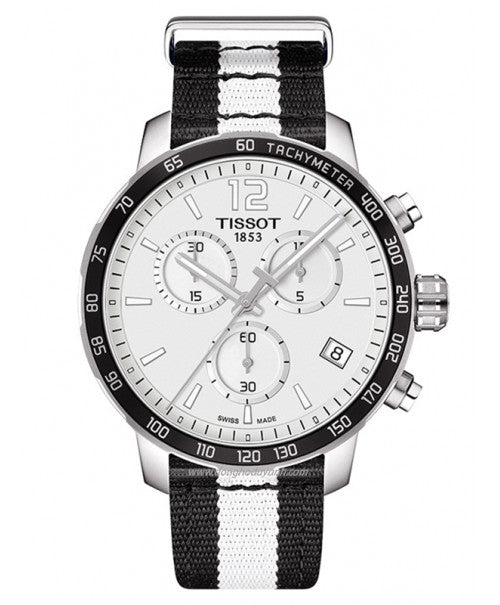 Tissot Quickster Chronograph NBA San Antonio Spurs Edition White Dial Two Tone NATO Strap Watch for Men - T095.417.17.037.07 Buy Now By Tissot