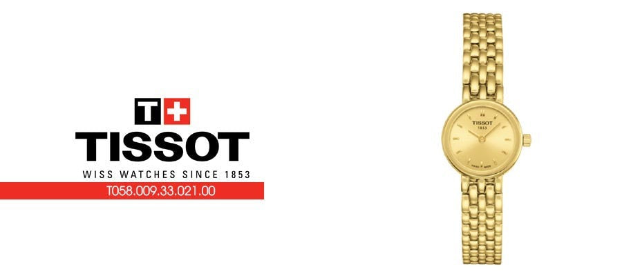 Tissot Lovely Gold Dial Gold Steel Strap Watch For Women - T058.009.33.021.00 Buy Now By Tissot