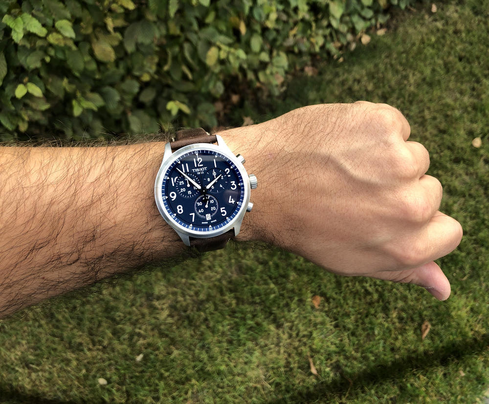 Tissot Chrono XL Vintage Blue Dial Brown Leather Strap Watch For Men - T116.617.16.042.00 Buy Now By Tissot