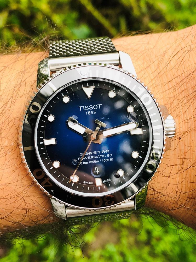 Tissot Seastar 1000 Powermatic 80 Blue Dial SIlver Mesh Bracelet Watch For Men - T120.407.11.041.02 Buy Now By Tissot