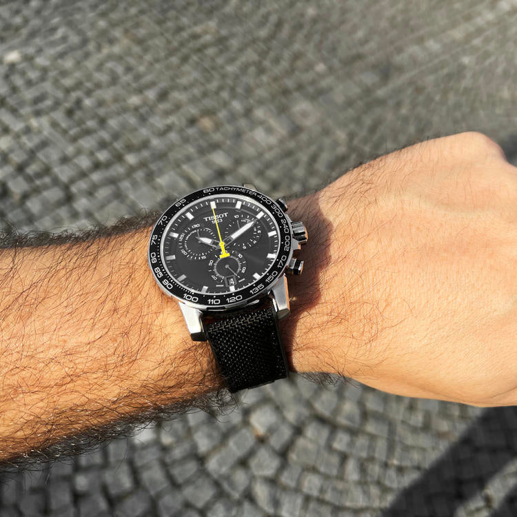 Tissot Supersport Chrono Black Dial Black Nylon Strap Watch for Men - T125.617.17.051.02 Buy Now By Tissot
