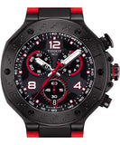 Tissot T Race Chronograph Black Dial Red Rubber Strap Watch For Men - T141.417.37.057.01 Buy Now By Tissot