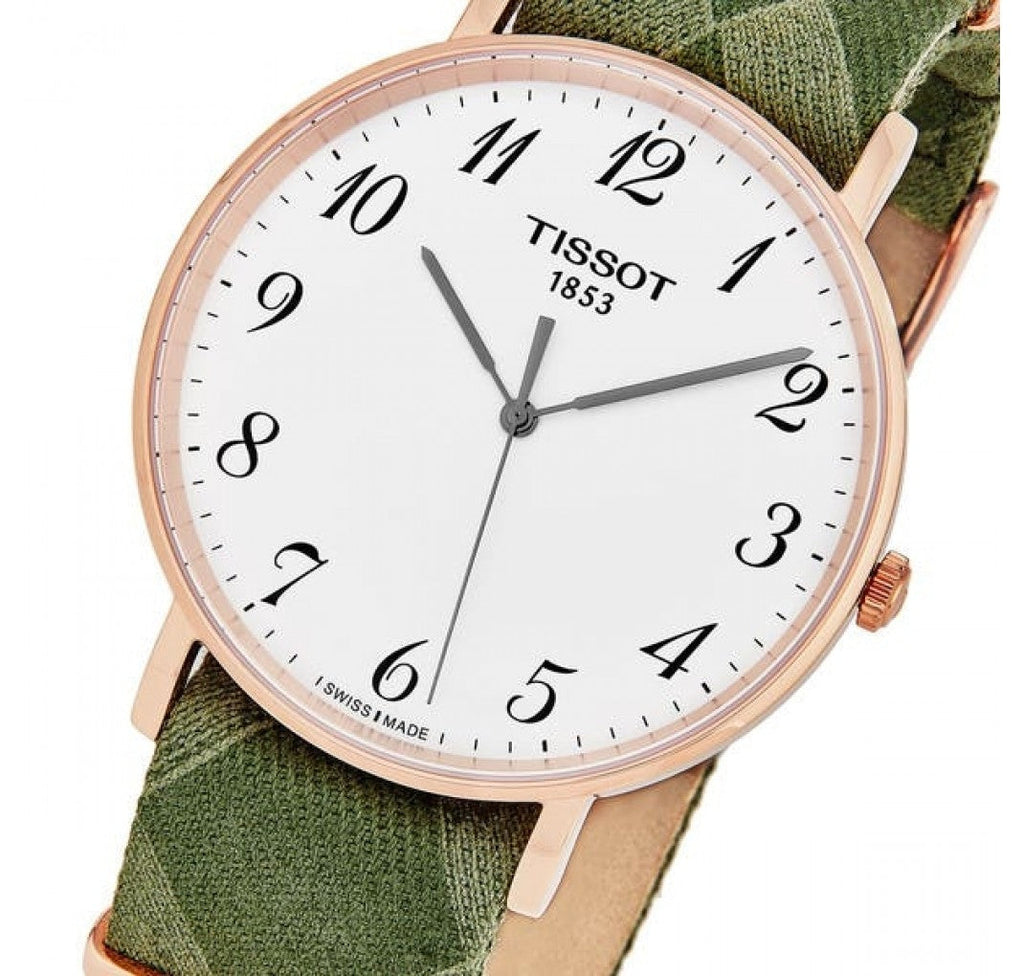 Tissot T Classic Everytime White Dial Green Nylon Strap Watch for Men - T109.610.38.032.00 Buy Now By Tissot