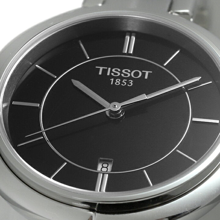 Tissot T Trend Flamingo Black Dial Silver Steel Strap Watch For Women - T094.210.11.051.00 Buy Now By Tissot