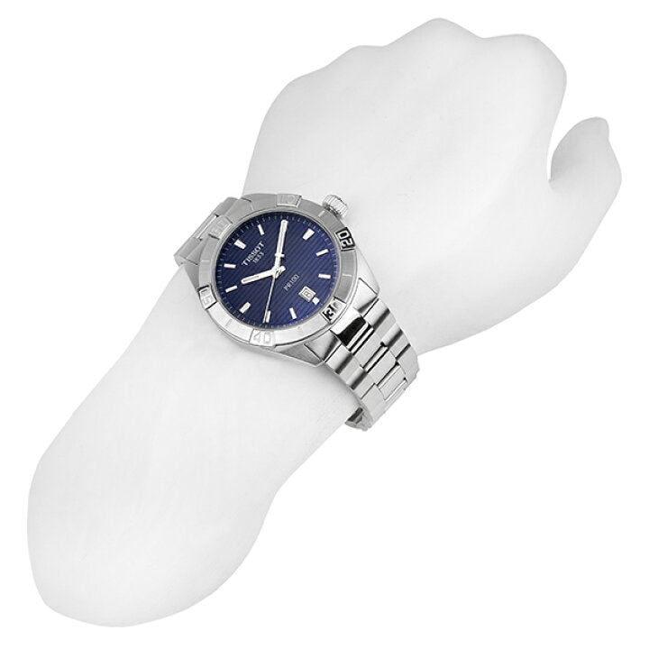 Tissot PR 100 Sport Blue Dial Silver Steel Strap Watch For Men - T101.610.11.041.00 Buy Now By Tissot